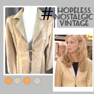 Tan leather Bebe jacket ASO Buffy Summers
